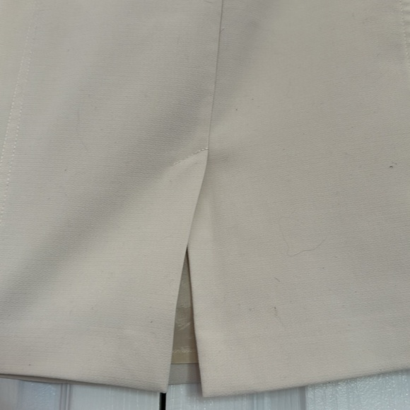 Plain Beige Office Pencil Skirt - Picture 5 of 5